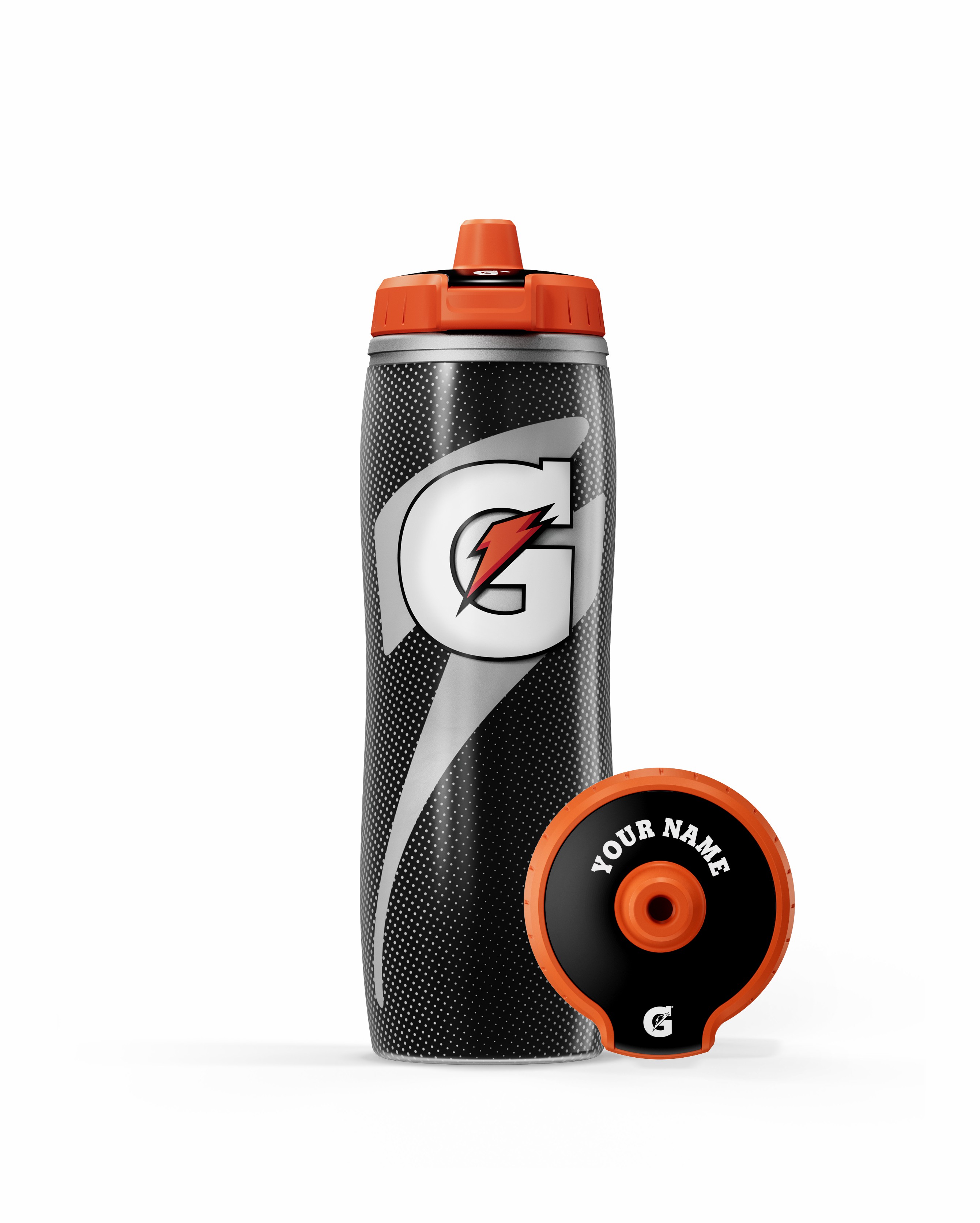 Black Gatorade Insulated Squeeze Personalized Water Bottle (30 oz) Bundle Bottles | FTP402317