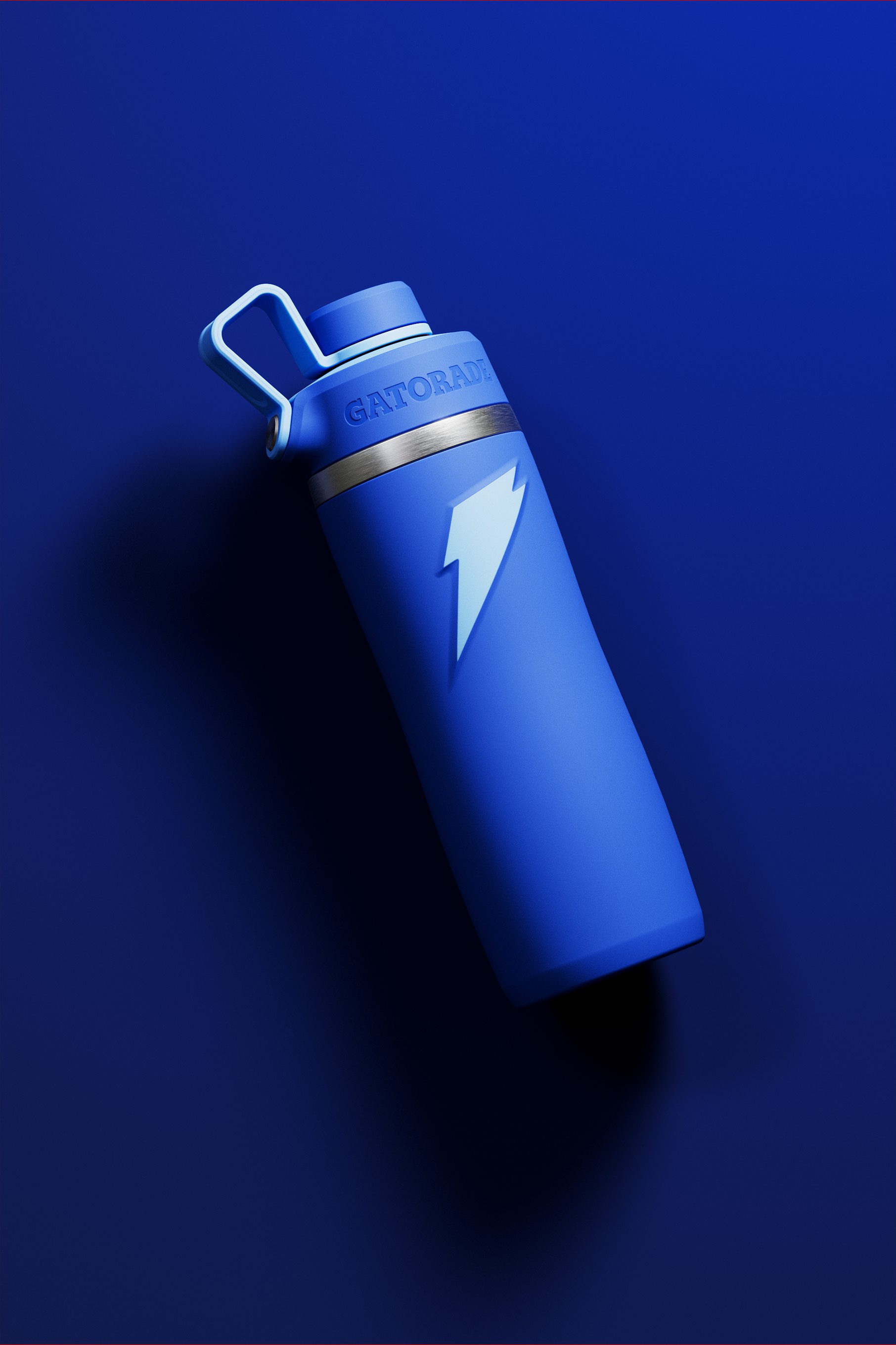Blue Gatorade Overtime Stainless Steel Water Bottle (Straw Cap) Bundle 22oz Bottles | HYJ739026