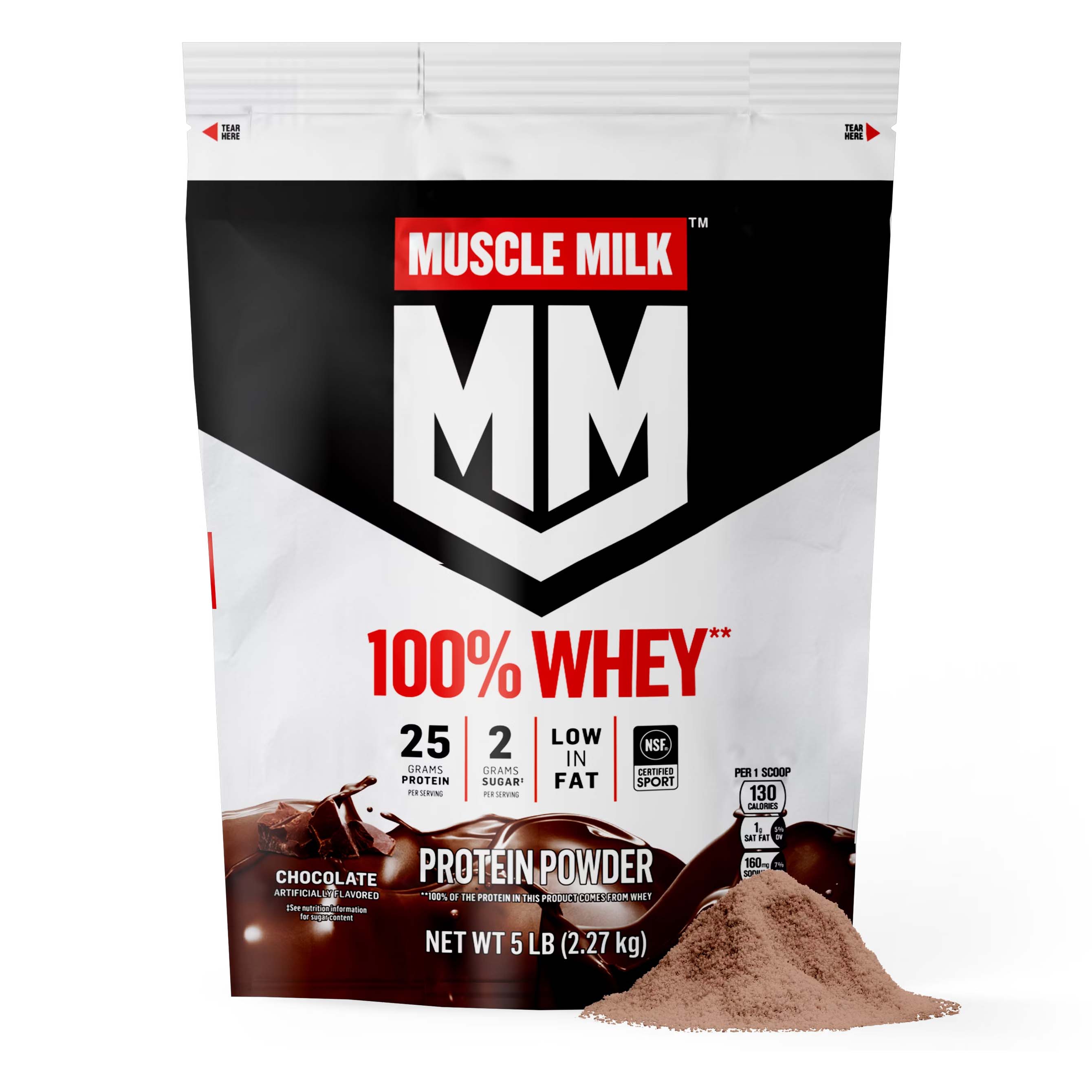 Chocolate Gatorade Muscle Milk 100% Whey Protein Powder (5 Pound) Protein Powder | KBI320781