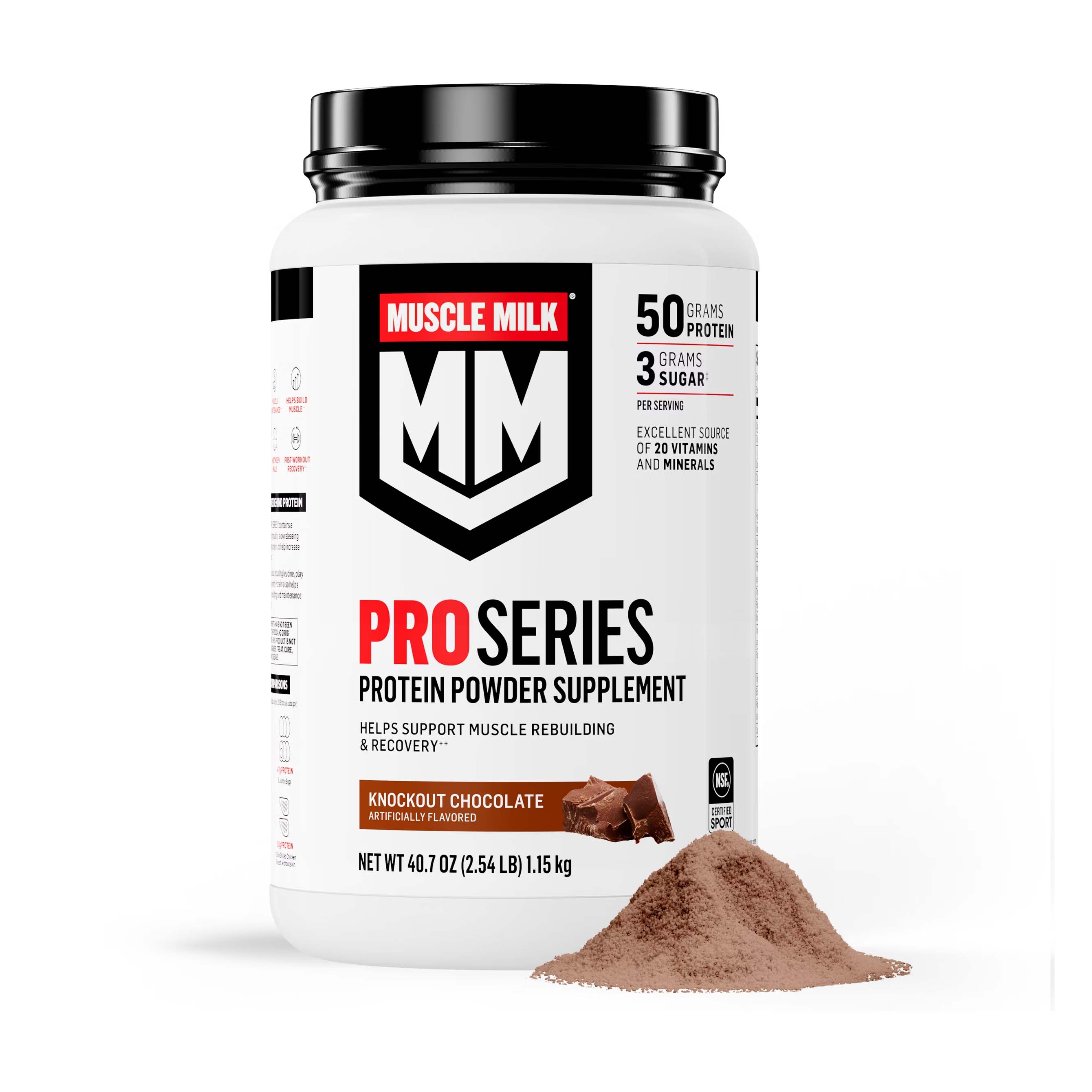 Knockout Chocolate Gatorade Muscle Milk Pro Series Protein Powder （2.54lb) Protein Powder | PYI406978