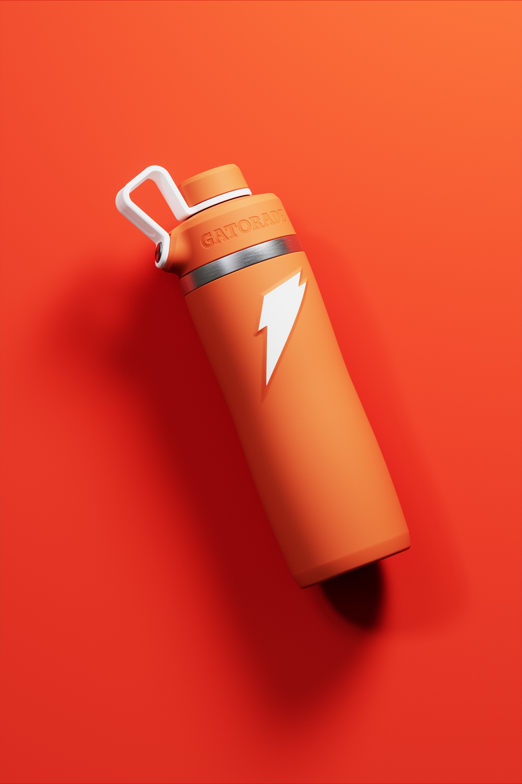 Orange Gatorade Overtime Stainless Steel Water Bottle (Screw Cap) Bundle 22oz Bottles | HXU058293